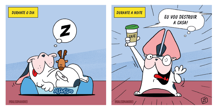 tirinha do alfredo cheio de energia