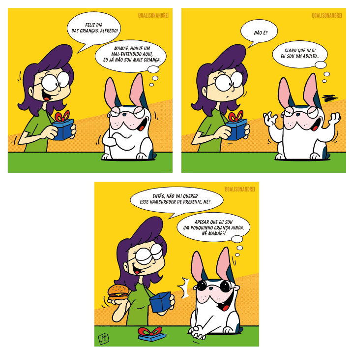 tirinha do alfredo fazendo truques