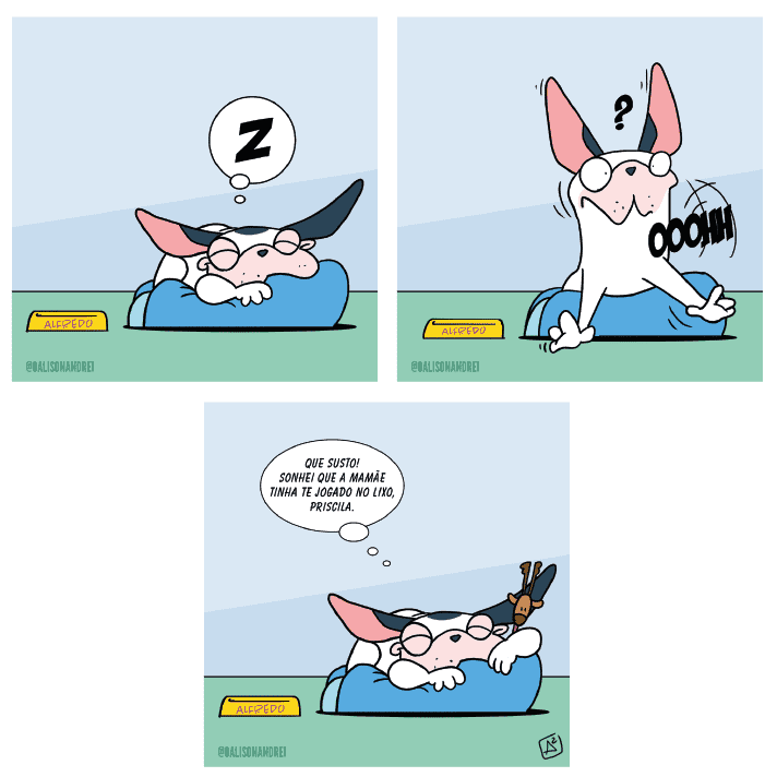 tirinha do alfredo dormindo